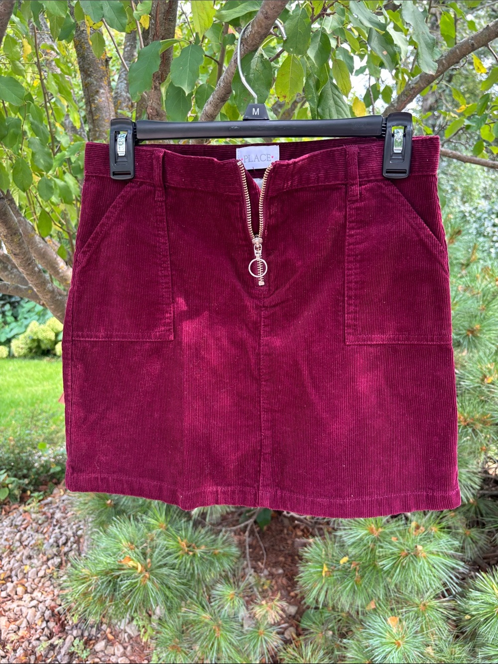 The Children's Place Burgundy Corduroy Mini Skirt with Ring Zipper
